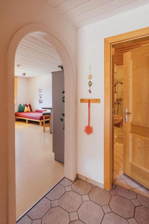 Postel nebo postele na pokoji v ubytování Haus Netzer
