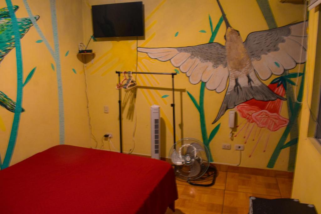 TV a/nebo společenská místnost v ubytování Passion Hostel - Barranco