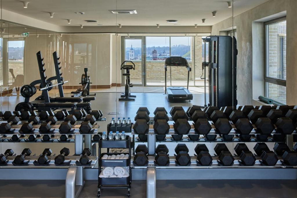 Fitness centrum a/nebo fitness zařízení v ubytování Neringa Hotel