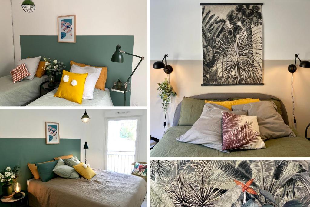 NOUVEAU - Jungle Montpeul - Clim - Wifi fibre - Netflix - 5' du centre et gare - Parking - Loggia - 15' des plages - 7