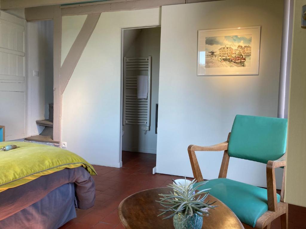 Postel nebo postele na pokoji v ubytování Chambres chez l'habitant Capucine