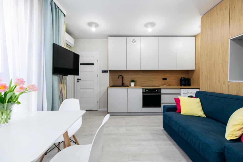 Kuchyňa alebo kuchynka v ubytovaní Apartamenty nad Wisłą