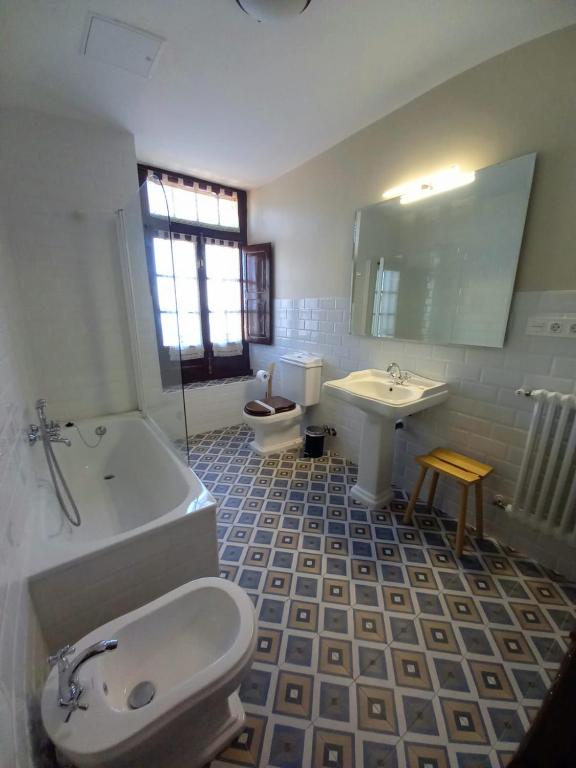 Koupelna v ubytování Hotel Eutimio