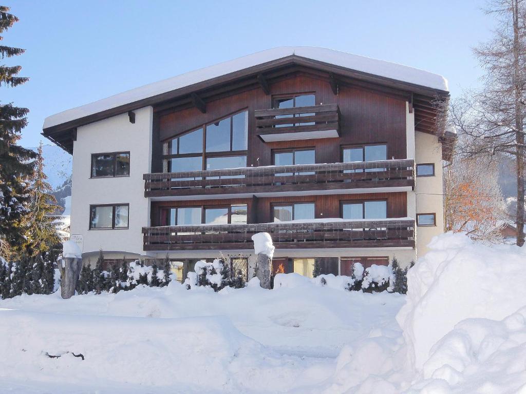 a large building with snow in front of it at Apartment Liebl-4 by Interhome in Seefeld in Tirol