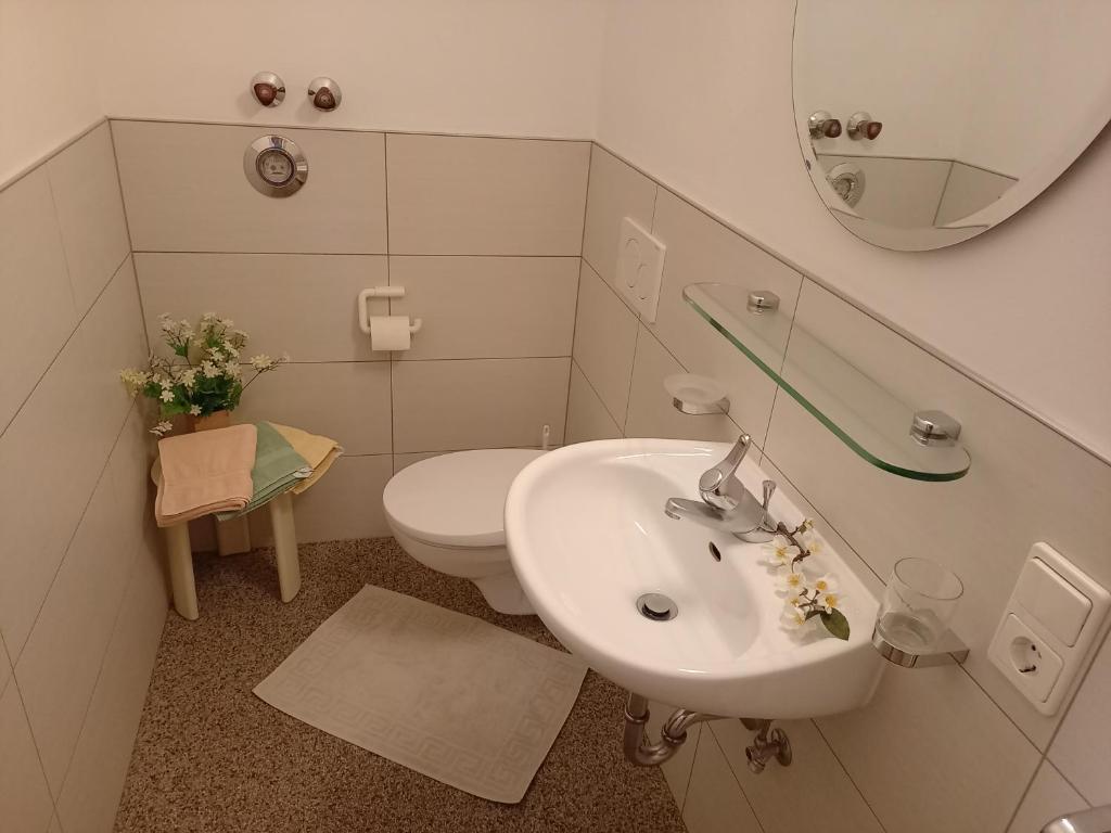 Kúpeľňa v ubytovaní Ferienwohnungen am Lärchenweg