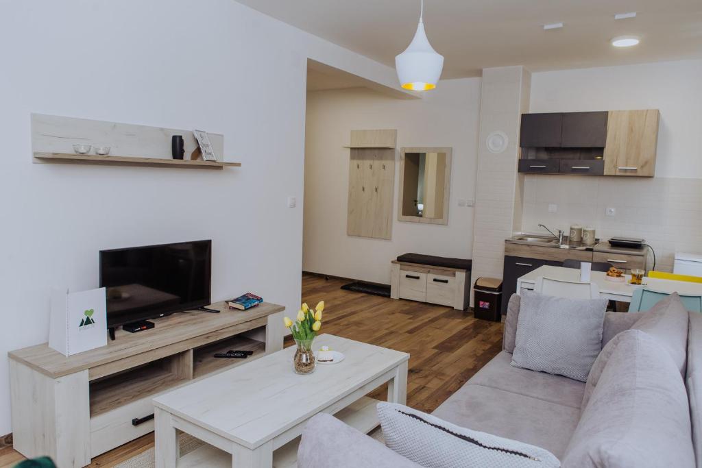 A television and/or entertainment centre at Planinsko srce