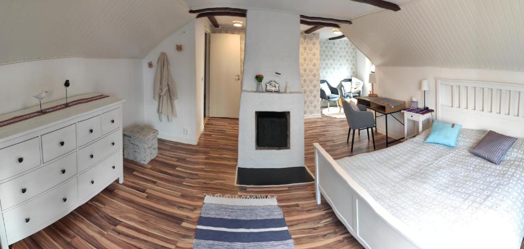 Postel nebo postele na pokoji v ubytování Gothem Viby Bed&Breakfast
