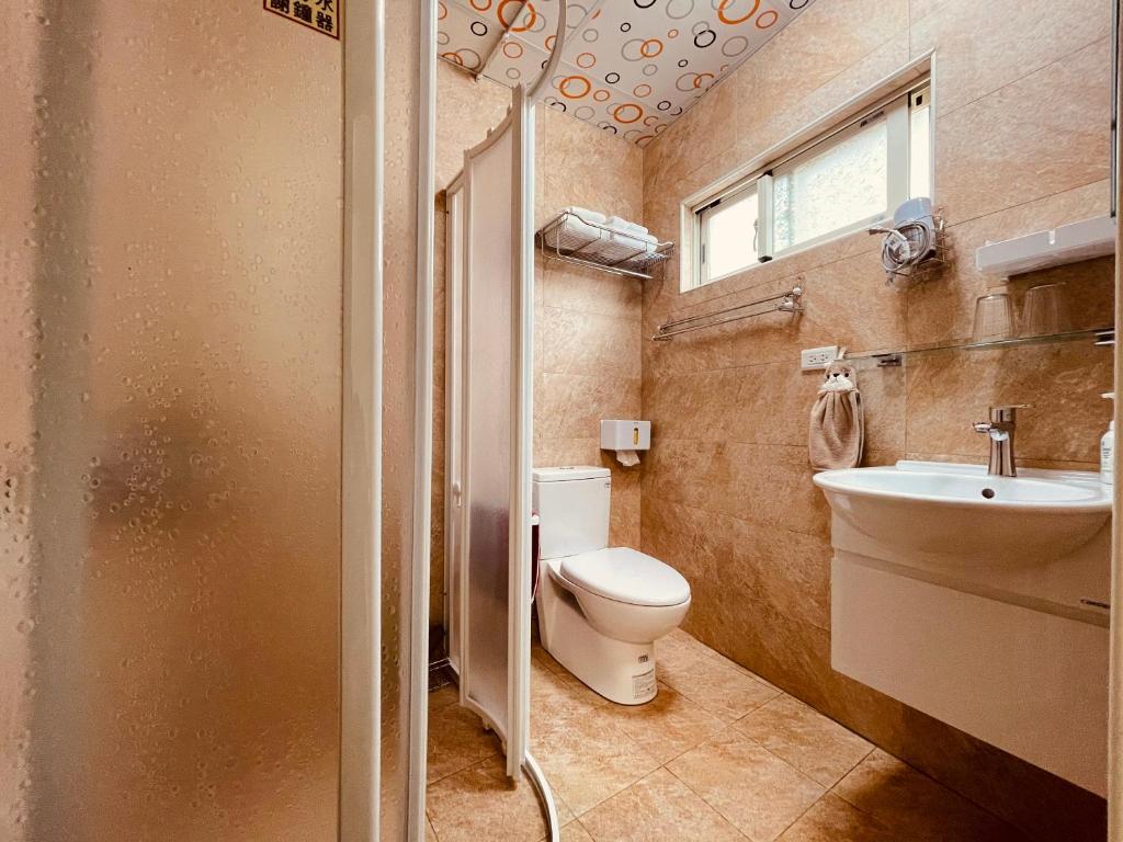 Koupelna v ubytování Zucuo Homestay
