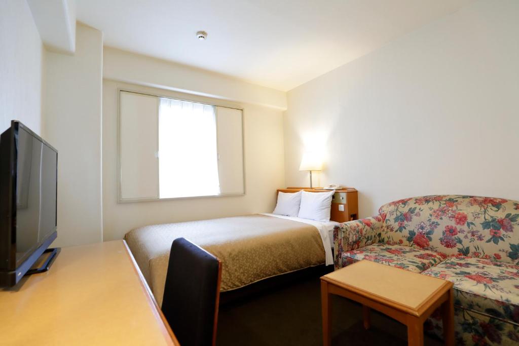 TV a/nebo společenská místnost v ubytování Kawasaki Central Hotel