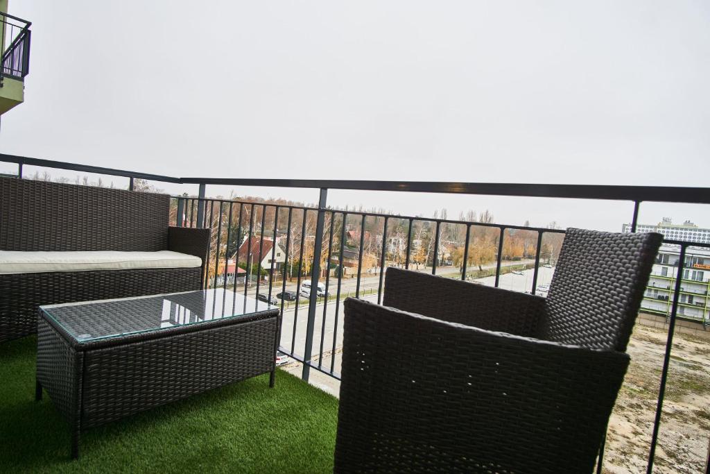 Balkón alebo terasa v ubytovaní Cadet Apartments - hostAID