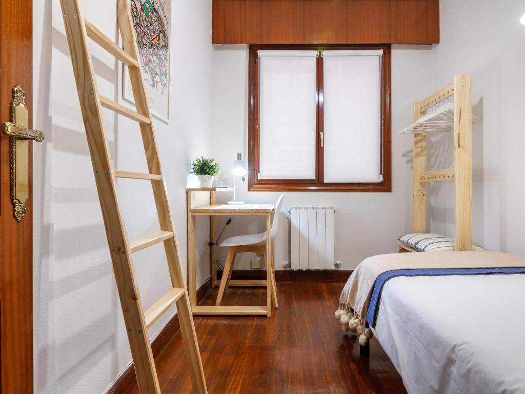 Postel nebo postele na pokoji v ubytování Amplio y Recién Reformado en Indautxu