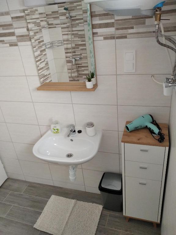 Kúpeľňa v ubytovaní Matula vendégház