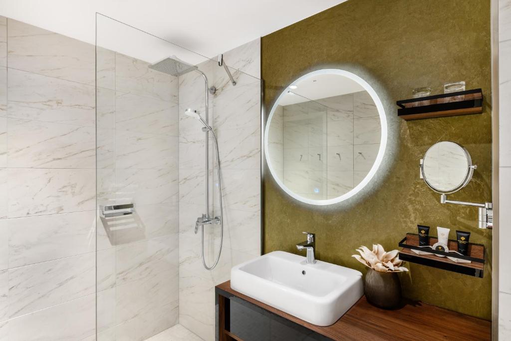 Koupelna v ubytování Grand Hotel Esztergom