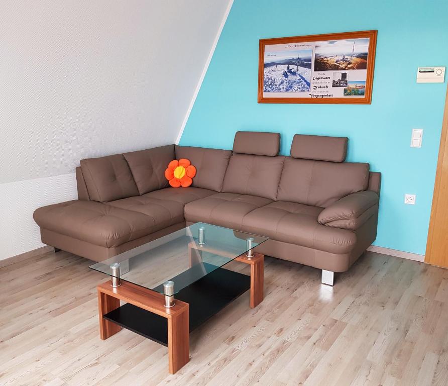 Posezení v ubytování Harzer Finnhütte