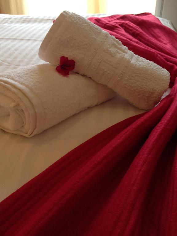 Postel nebo postele na pokoji v ubytování Zefyros Hotel