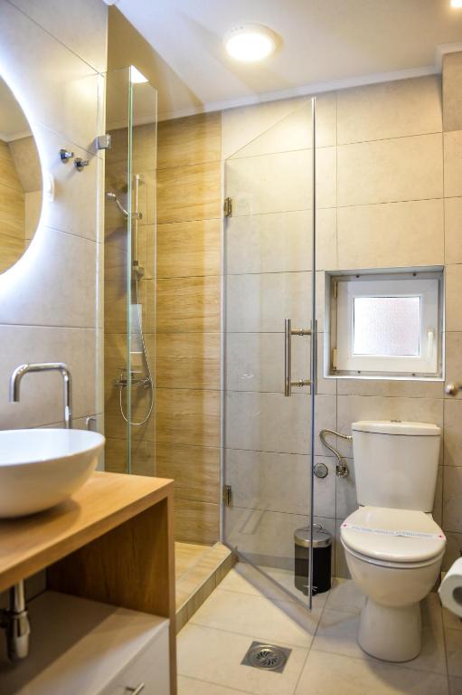 Koupelna v ubytování Garni hotel King