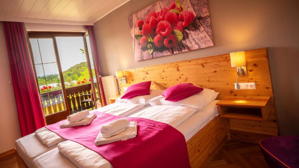 Letto o letti in una camera di Seehof Feidig