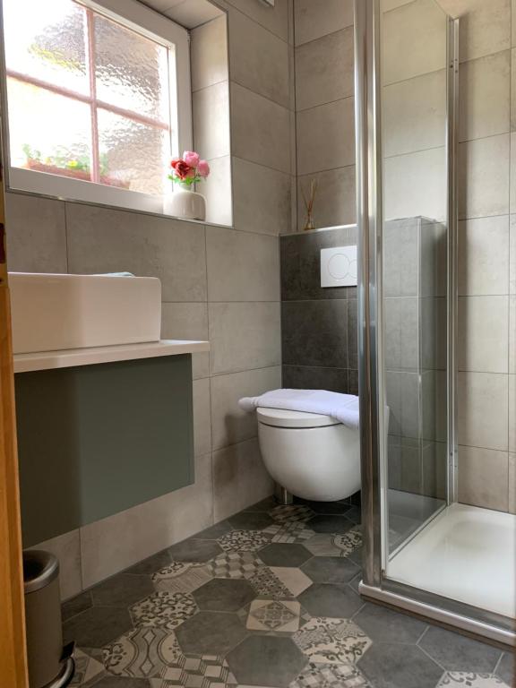 Koupelna v ubytování Landhaus Luzia