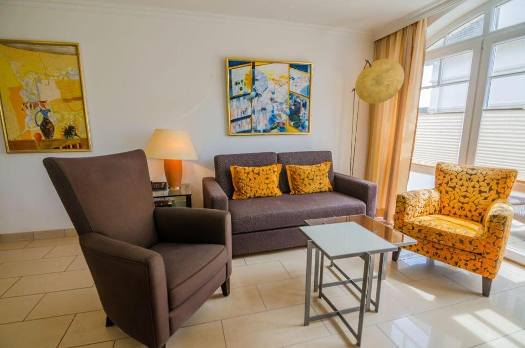 Ruang duduk di Residenz Bismarck Whg 12a