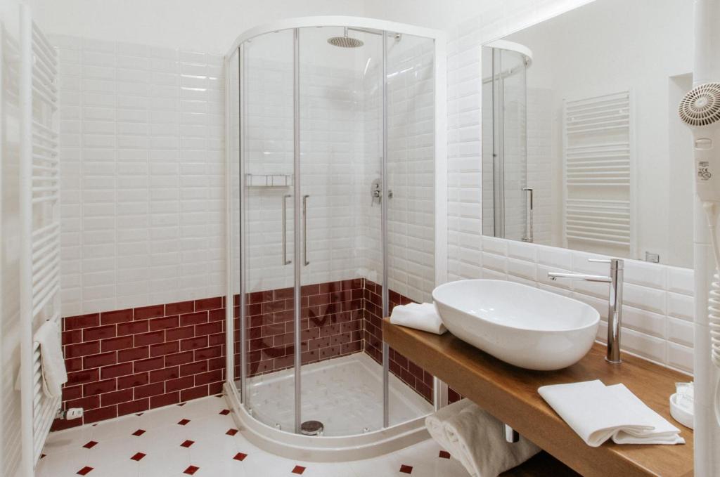 Koupelna v ubytování Hotel Aganoor