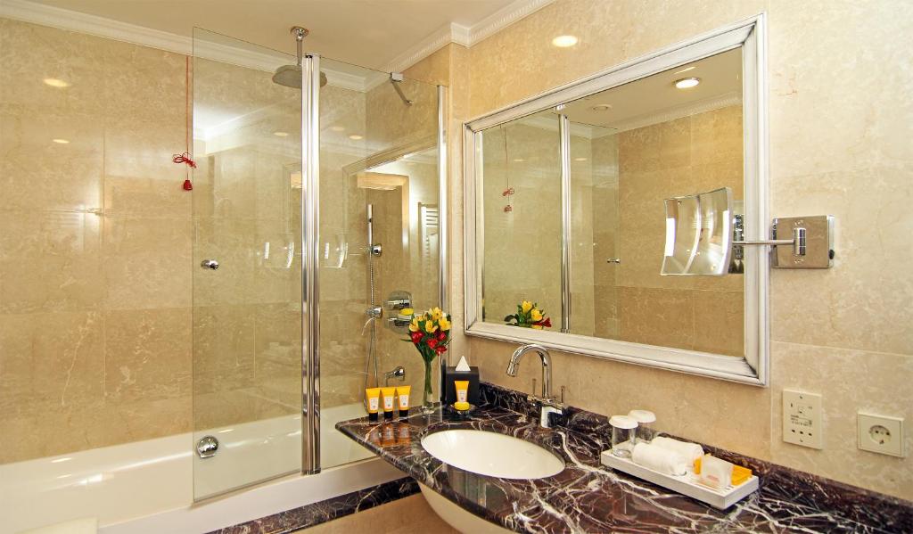 Koupelna v ubytování Orion Hotel Bishkek