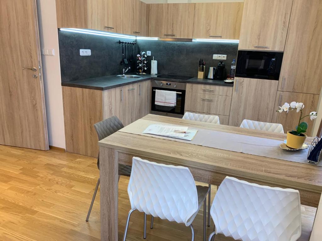 Kuchyň nebo kuchyňský kout v ubytování Apartment Rezidence - Javor & Wellness