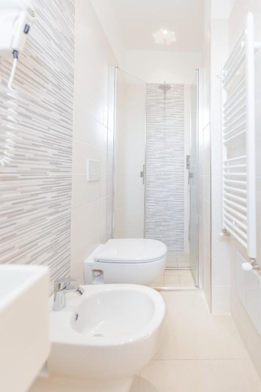 Koupelna v ubytování Hotel Bagli