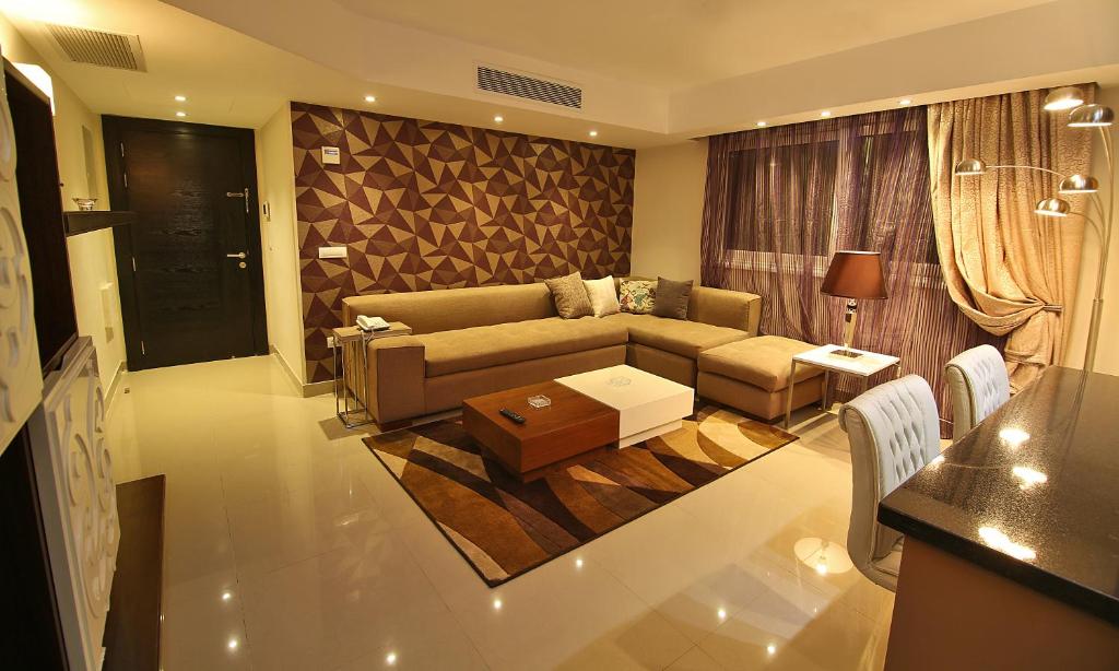 Posezení v ubytování AlAshrafia Smart Residence