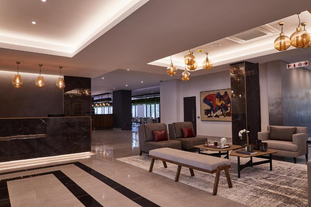 The lobby or reception area at The Catalyst Apartment Hotel by NEWMARK