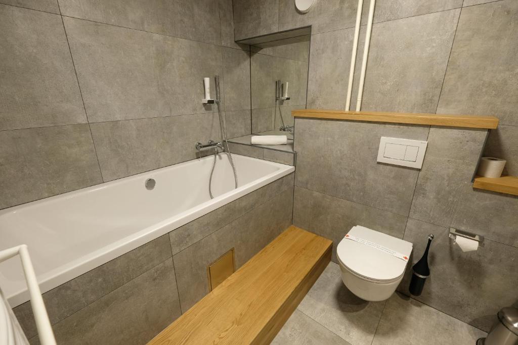 Koupelna v ubytování Hotel Kunst