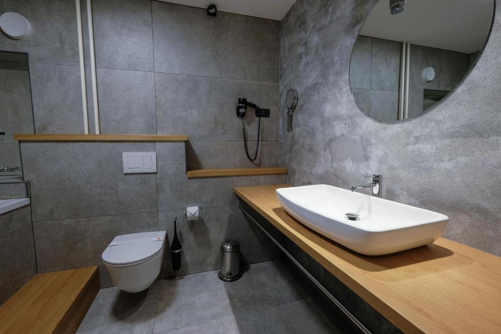 Koupelna v ubytování Hotel Kunst