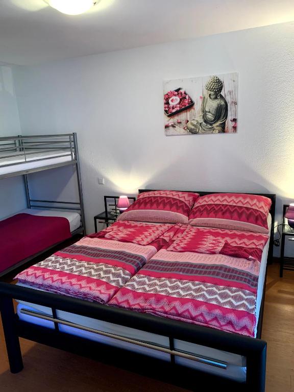 Postel nebo postele na pokoji v ubytování Gästehaus Nikita