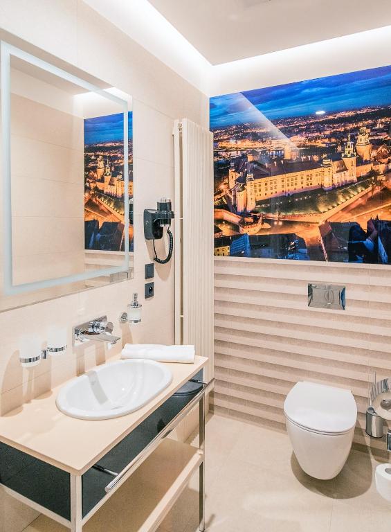 Kúpeľňa v ubytovaní Sky Hotel Kraków