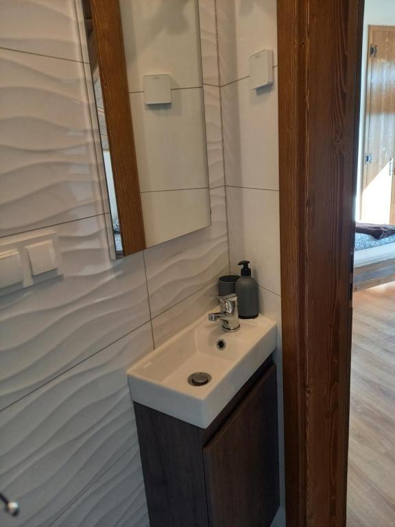 Kúpeľňa v ubytovaní Zagroda na Borach