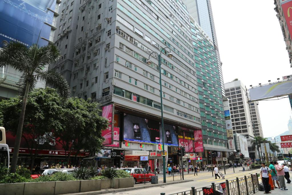 Nespecifikovaný výhled na destinaci Hongkong nebo výhled na město při pohledu z penzionu