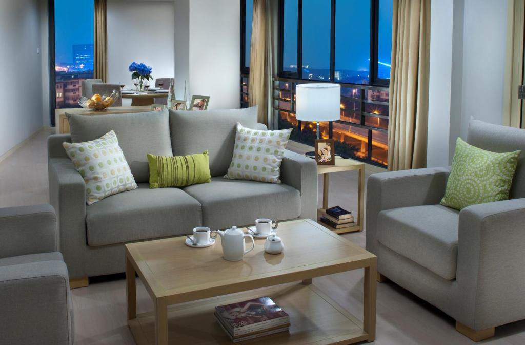 Posezení v ubytování Citadines Zhuankou Wuhan