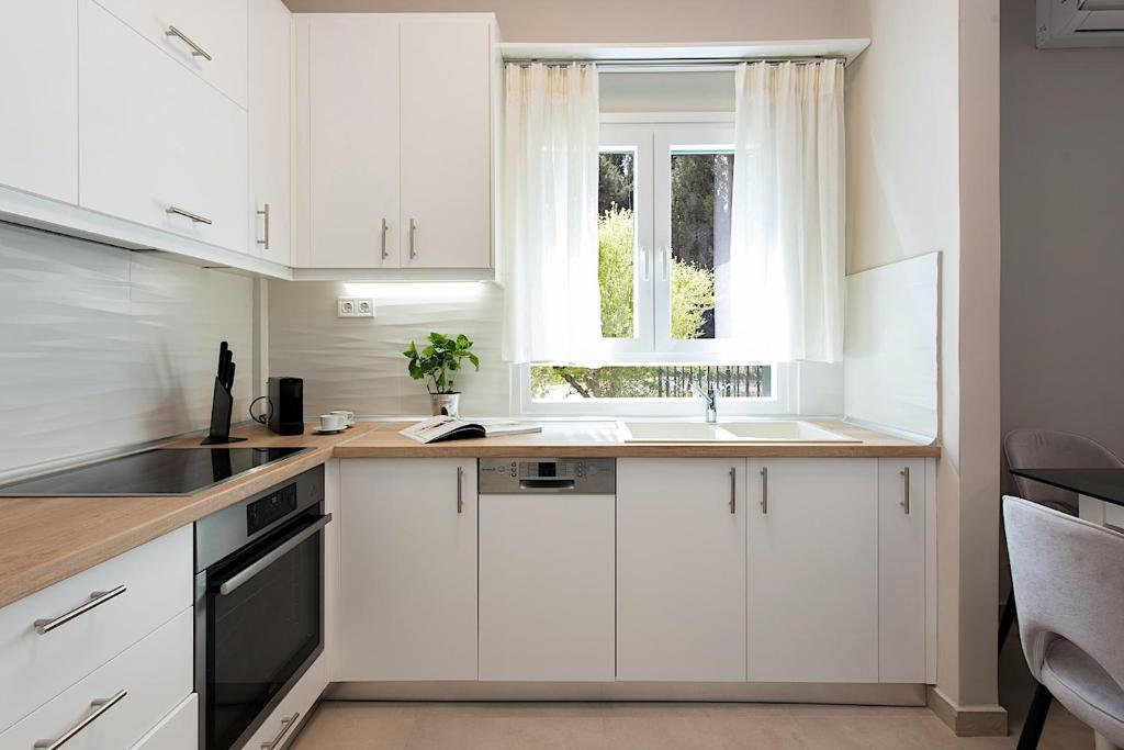 Kuchyň nebo kuchyňský kout v ubytování Maritasa House