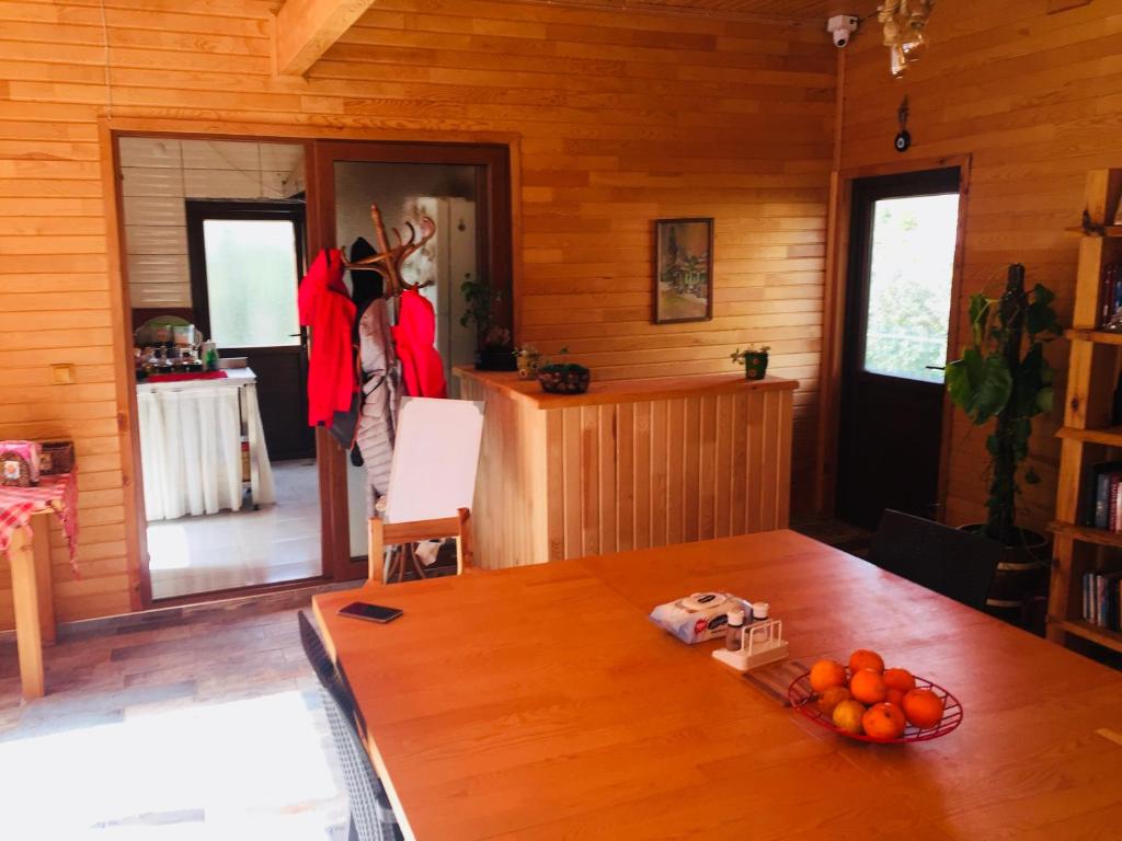 a room with a table with fruit on it at 7 Green Adrasan in Adrasan