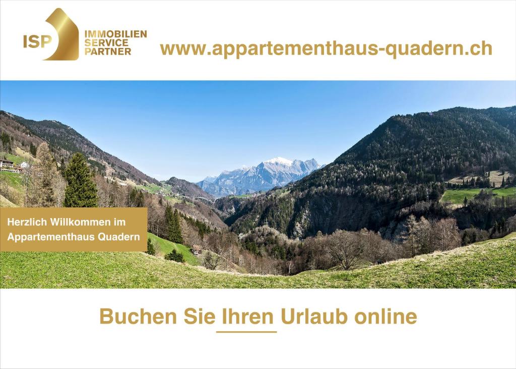 a picture of a valley with mountains in the background at Appartementhaus-Quadern in Valens