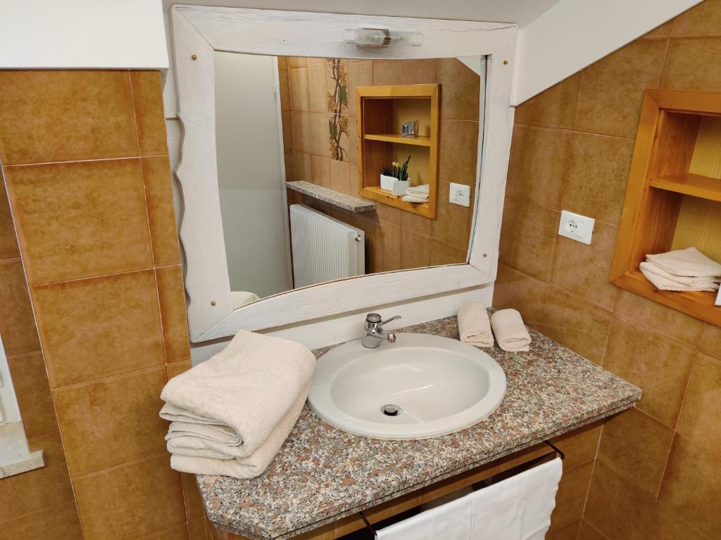 Koupelna v ubytování B&B La Fosina