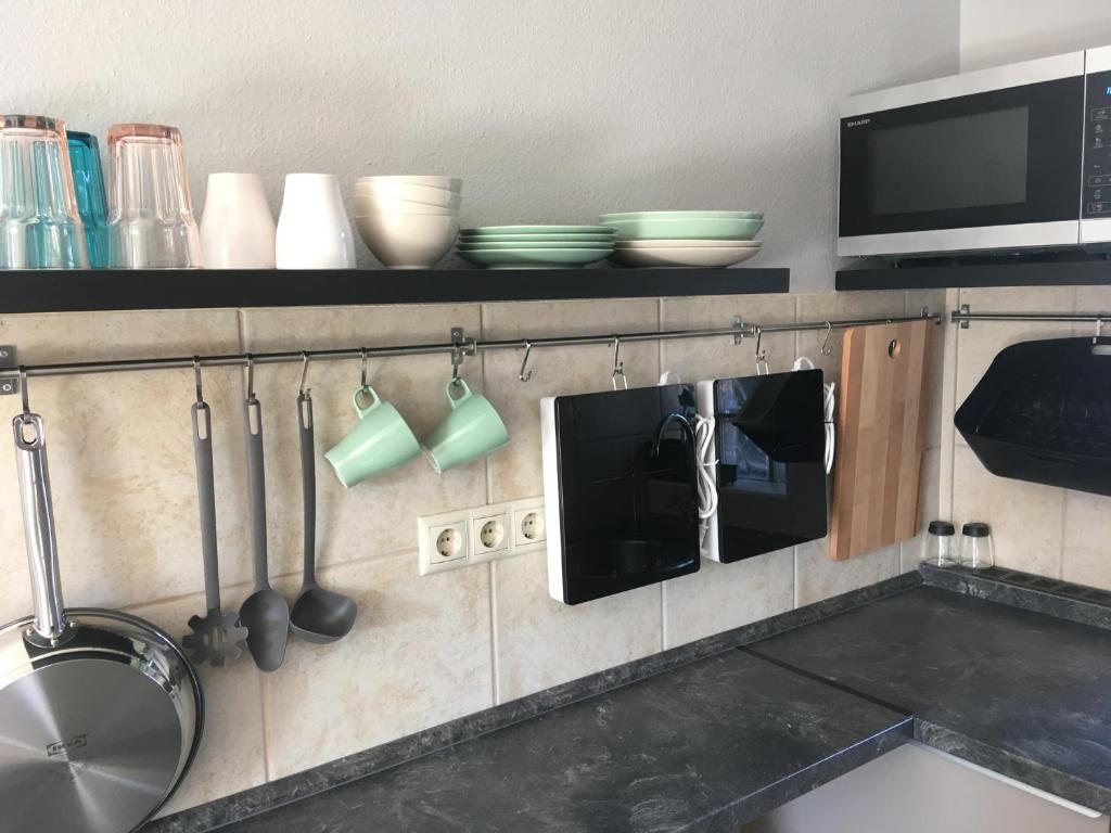 Kuchyňa alebo kuchynka v ubytovaní Balatonlelle Apartmanház
