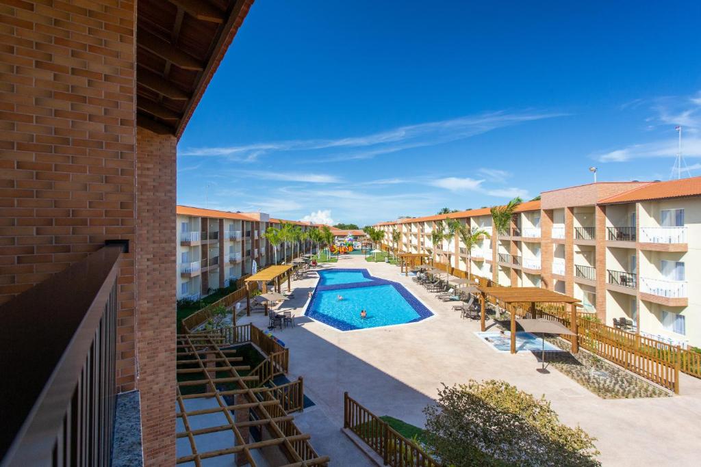 a view of the pool at residence inn by marriott apartments at Ondas Praia Resort All Inclusive in Porto Seguro