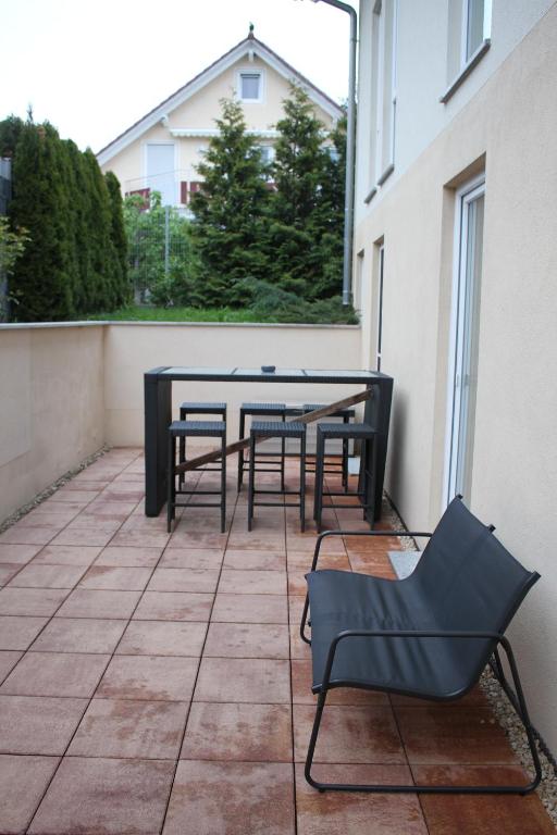 Balkón nebo terasa v ubytování Gästehaus Nikita