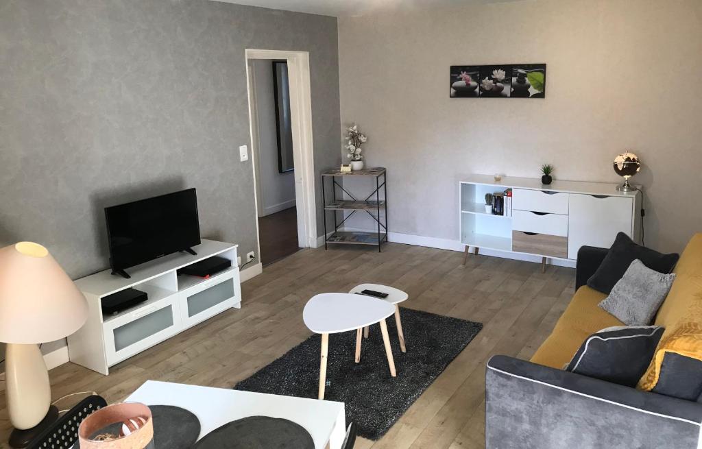 TV a/nebo společenská místnost v ubytování Appartement Guéret