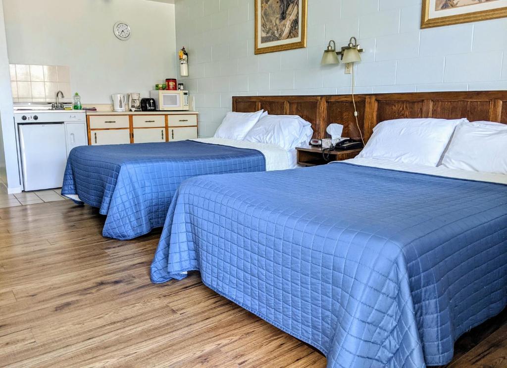 Postel nebo postele na pokoji v ubytování Jacques Cartier Motel