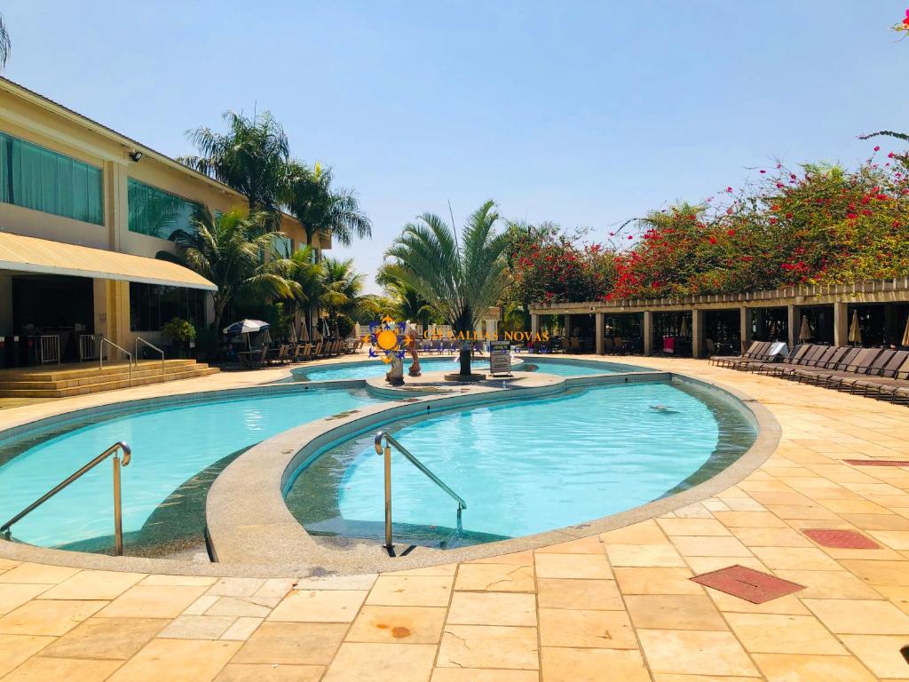  Hotel Lacqua di Roma com Parque Aquático Flat com Cozinha e Cama na Sala CH Caldas Novas Hospedagem