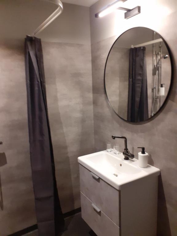 Koupelna v ubytování Hotell Greven