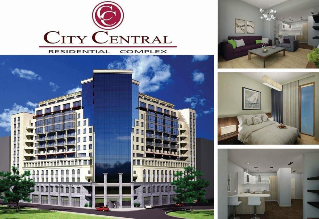 uma colagem de fotos de um complexo residencial central da cidade em City Central Apartment em Yerevan