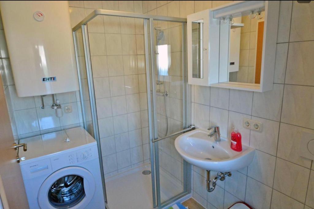 Koupelna v ubytování Appartement Gombotz