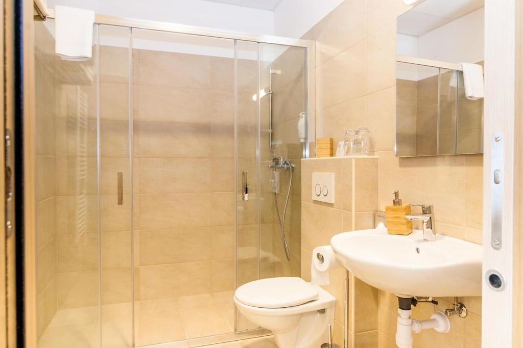 Koupelna v ubytování Via Domus